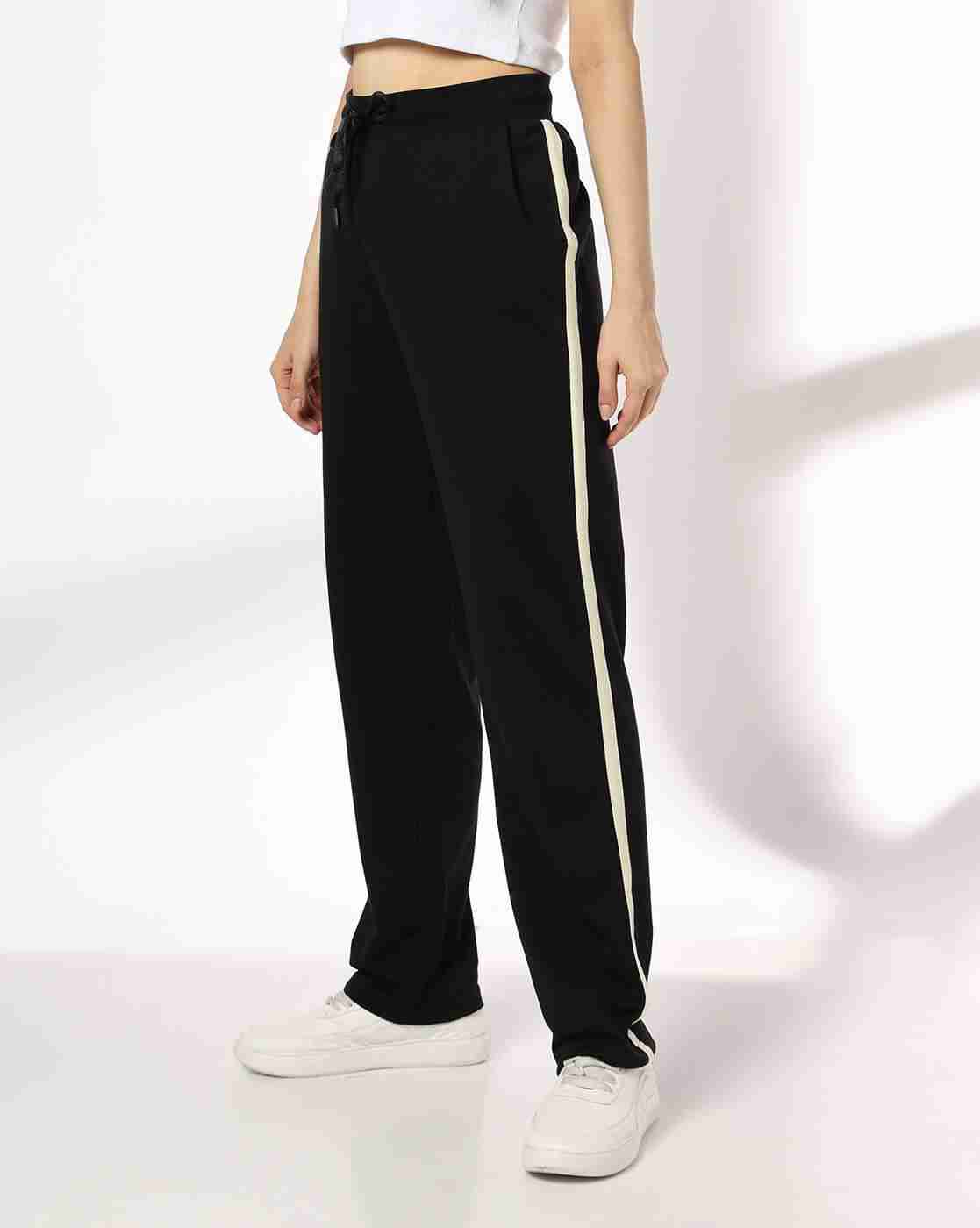 Teamspirit | Women Mid-Rise Contrast Tape Trackpants|1