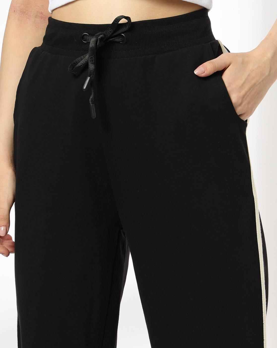 Teamspirit | Women Mid-Rise Contrast Tape Trackpants|3