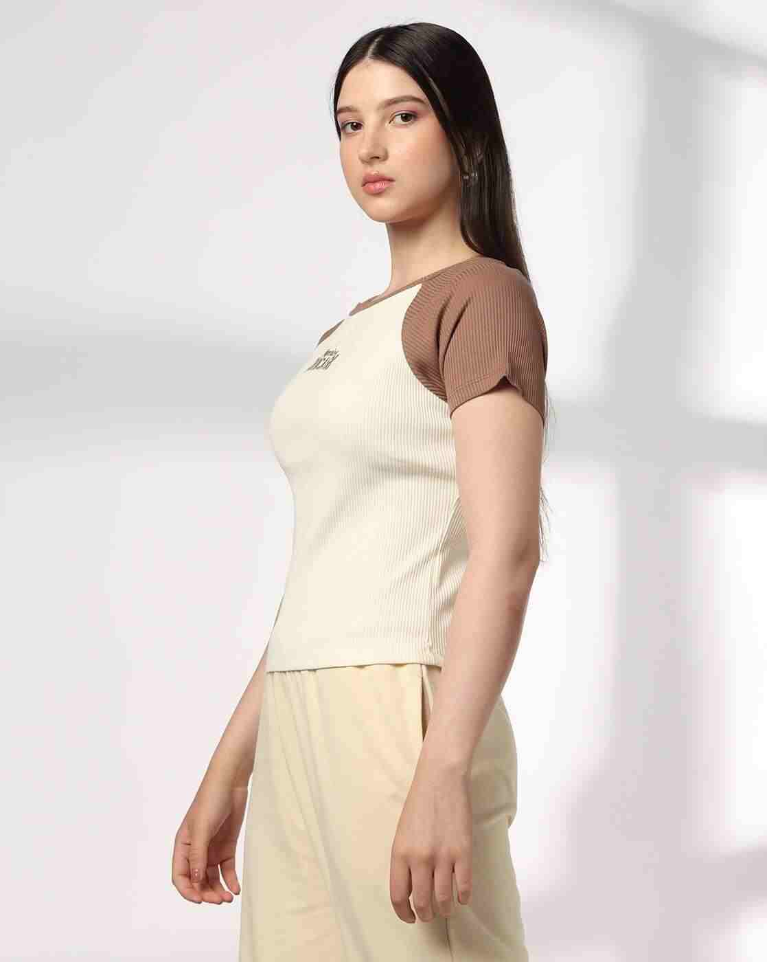 Teamspirit | Women Colourblock Fitted Round-Neck Top|1