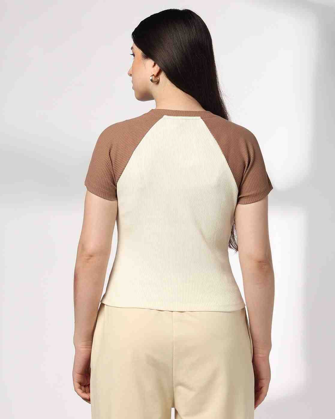 Teamspirit | Women Colourblock Fitted Round-Neck Top|2
