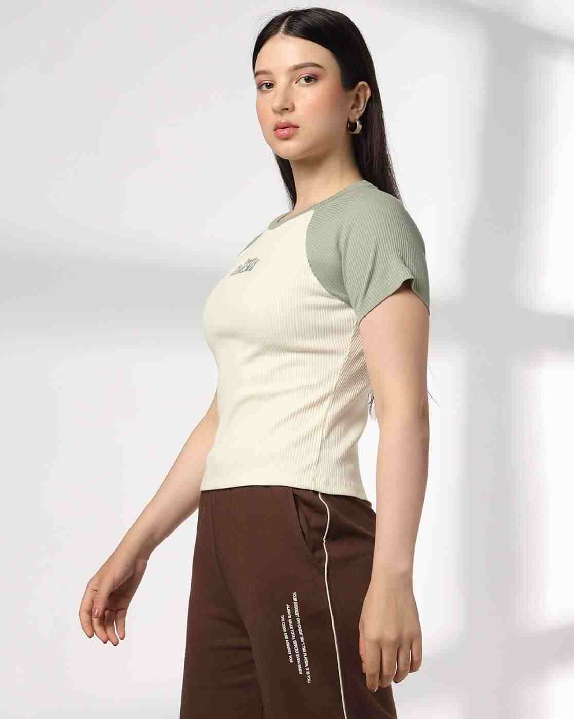 Teamspirit | Women Colourblock Fitted Round-Neck Top|1