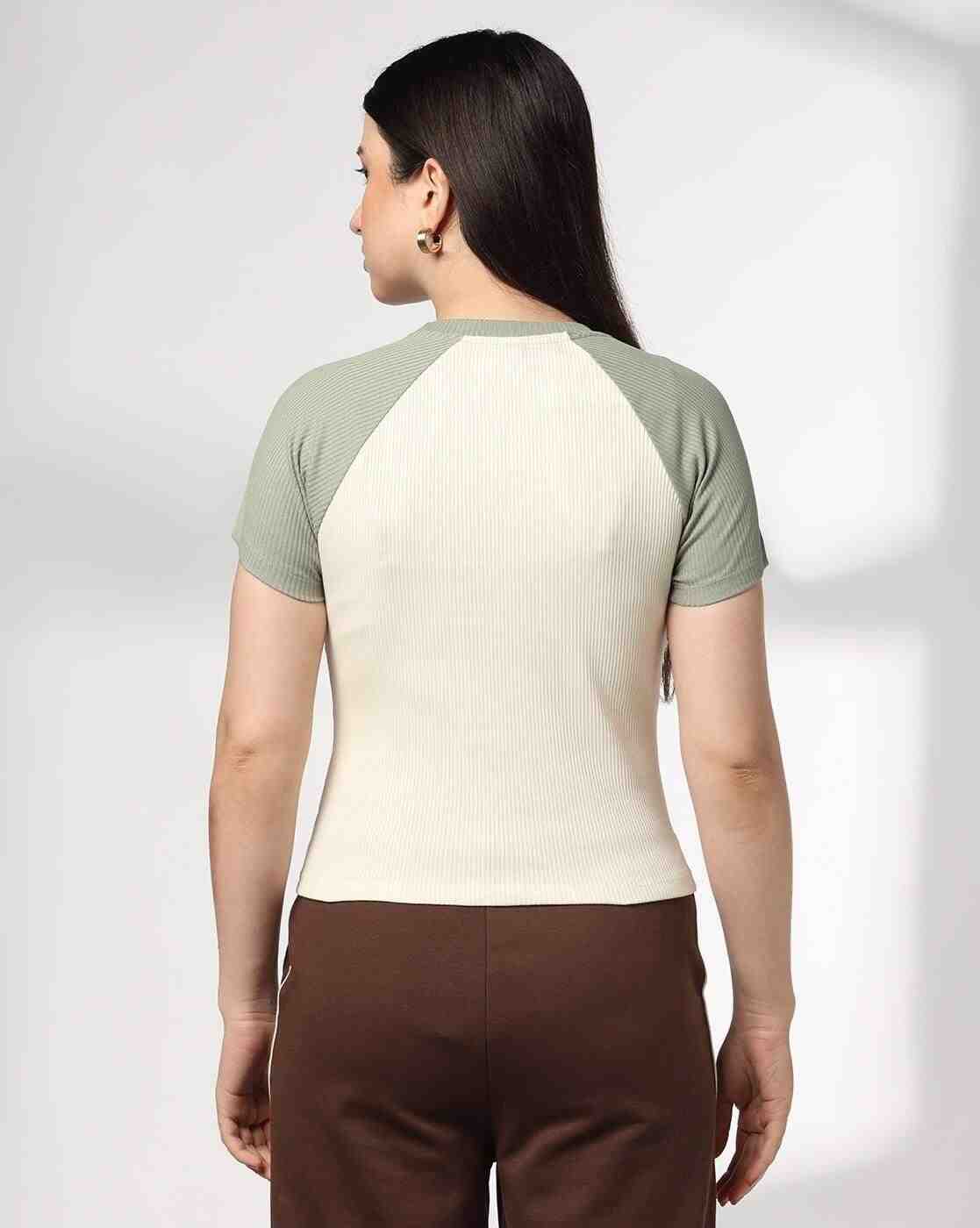 Teamspirit | Women Colourblock Fitted Round-Neck Top|2