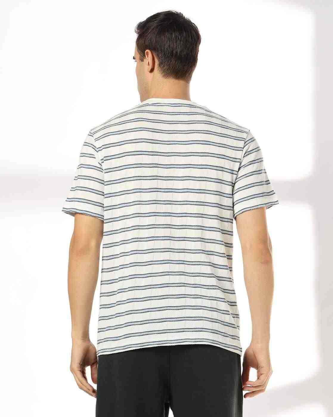 Teamspirit | Men Striped Regular Fit Crew-Neck T-Shirt|2