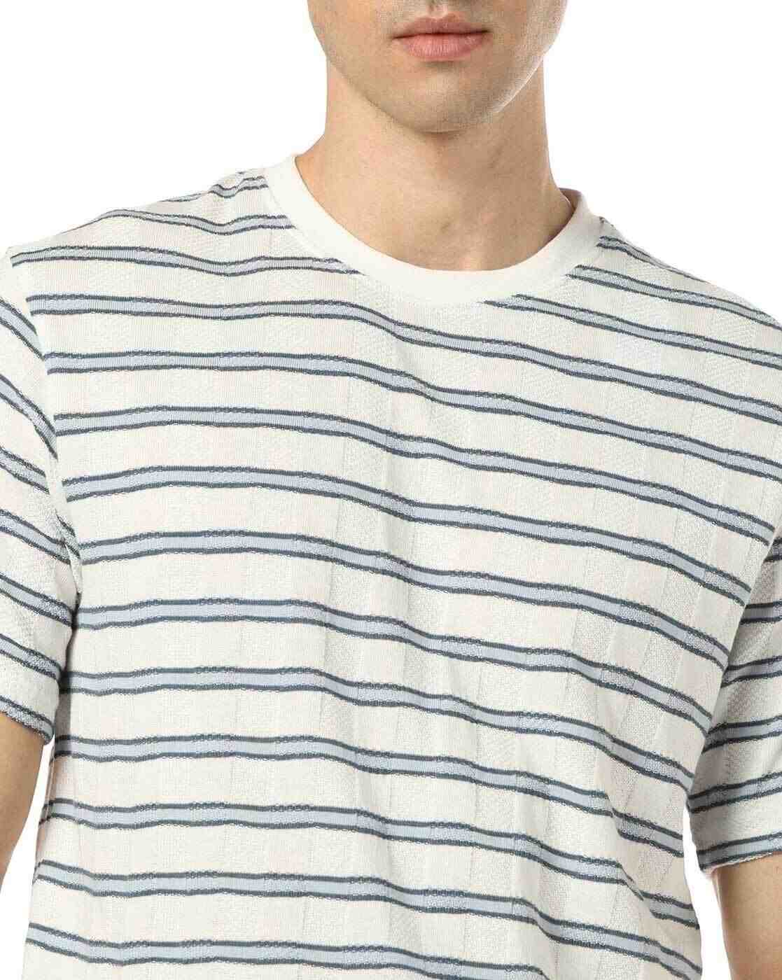 Teamspirit | Men Striped Regular Fit Crew-Neck T-Shirt|3