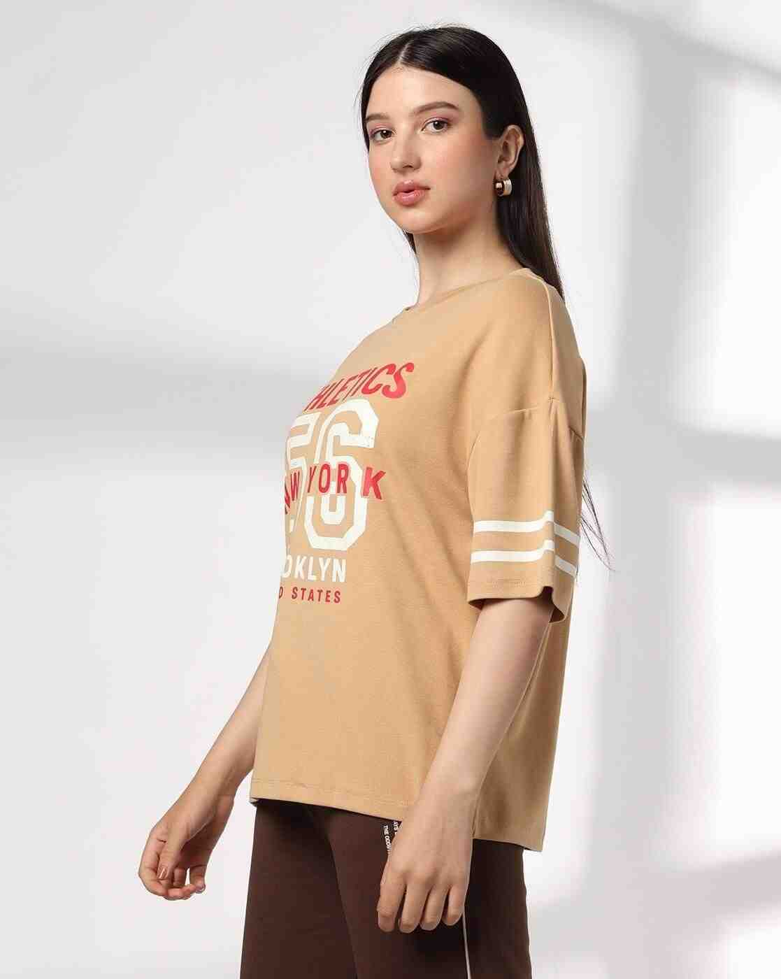 Teamspirit | Women Typographic Print Relaxed Fit T-Shirt|1