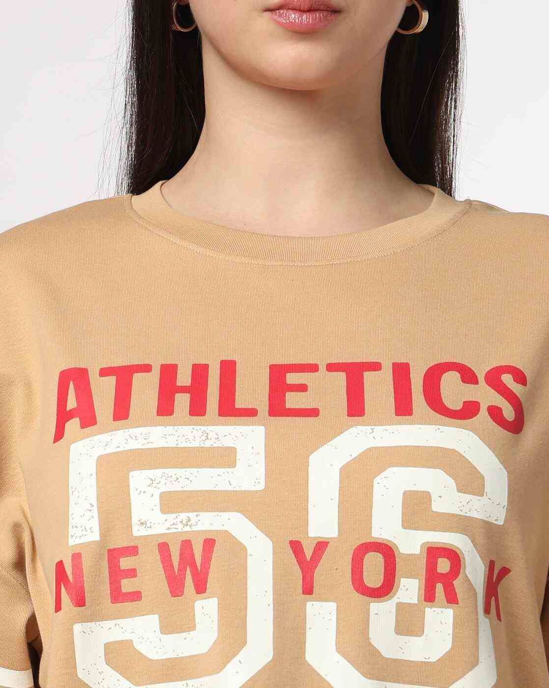 Teamspirit | Women Typographic Print Relaxed Fit T-Shirt|3