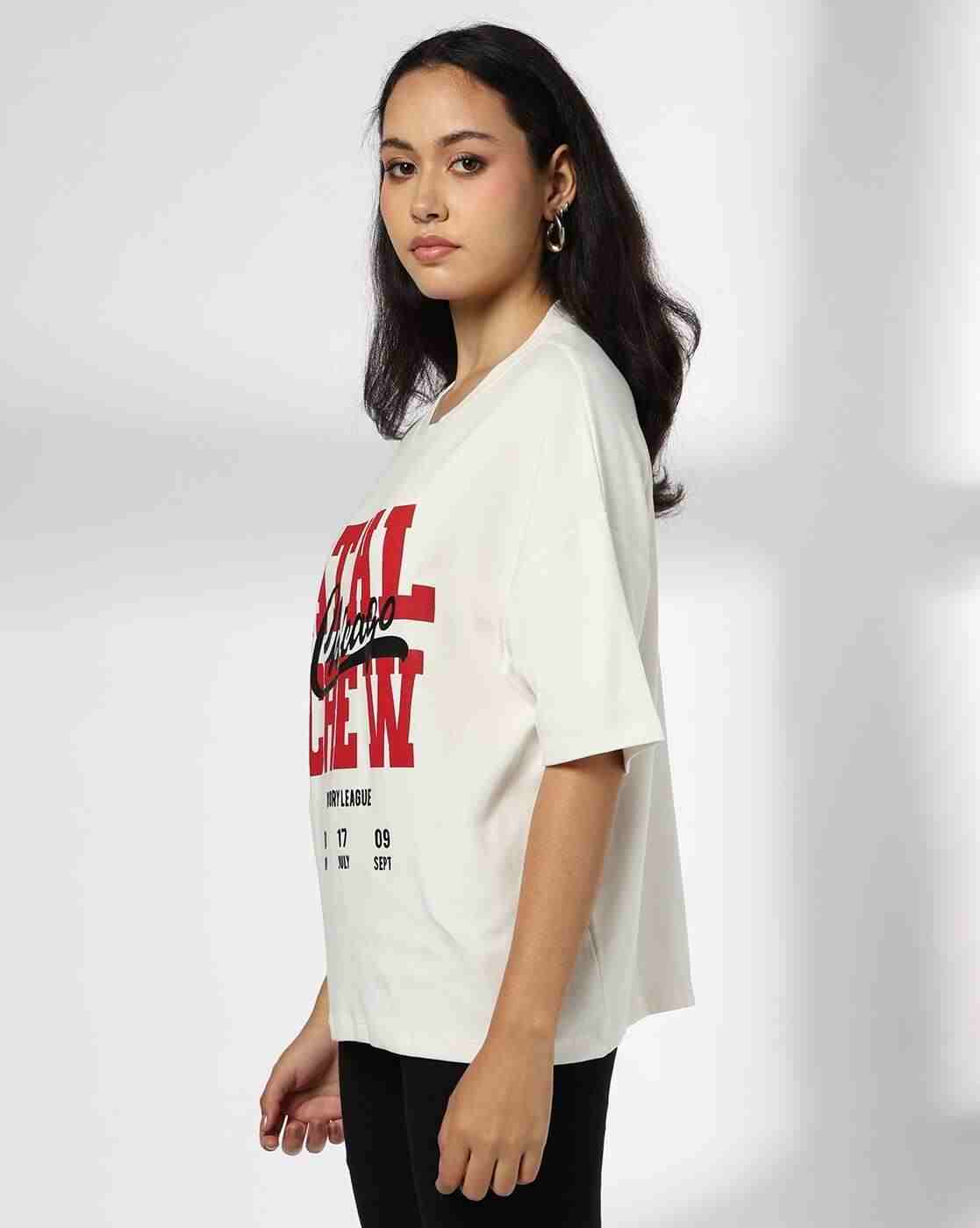 Teamspirit | Women Typographic Print Relaxed Fit T-Shirt|1