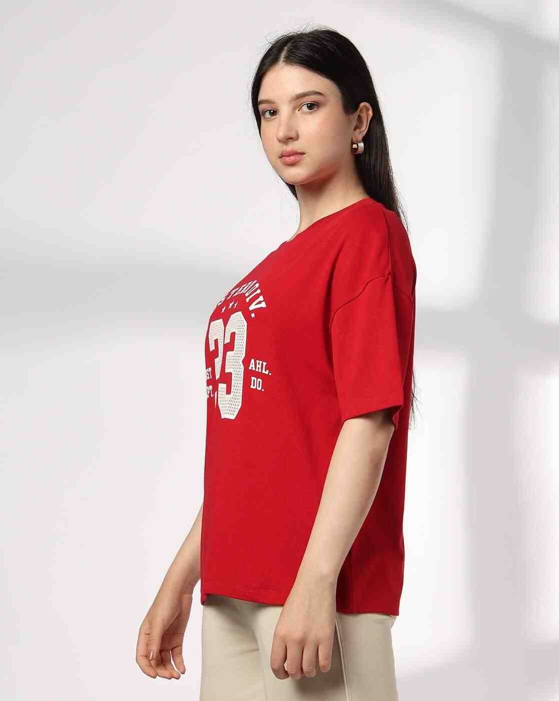 Teamspirit | Women Typographic Print Relaxed Fit T-Shirt|1