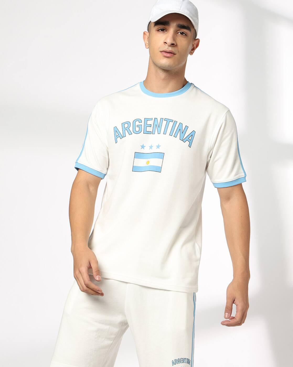 Men Argentina Football Regular Fit Crew-Neck T-Shirt