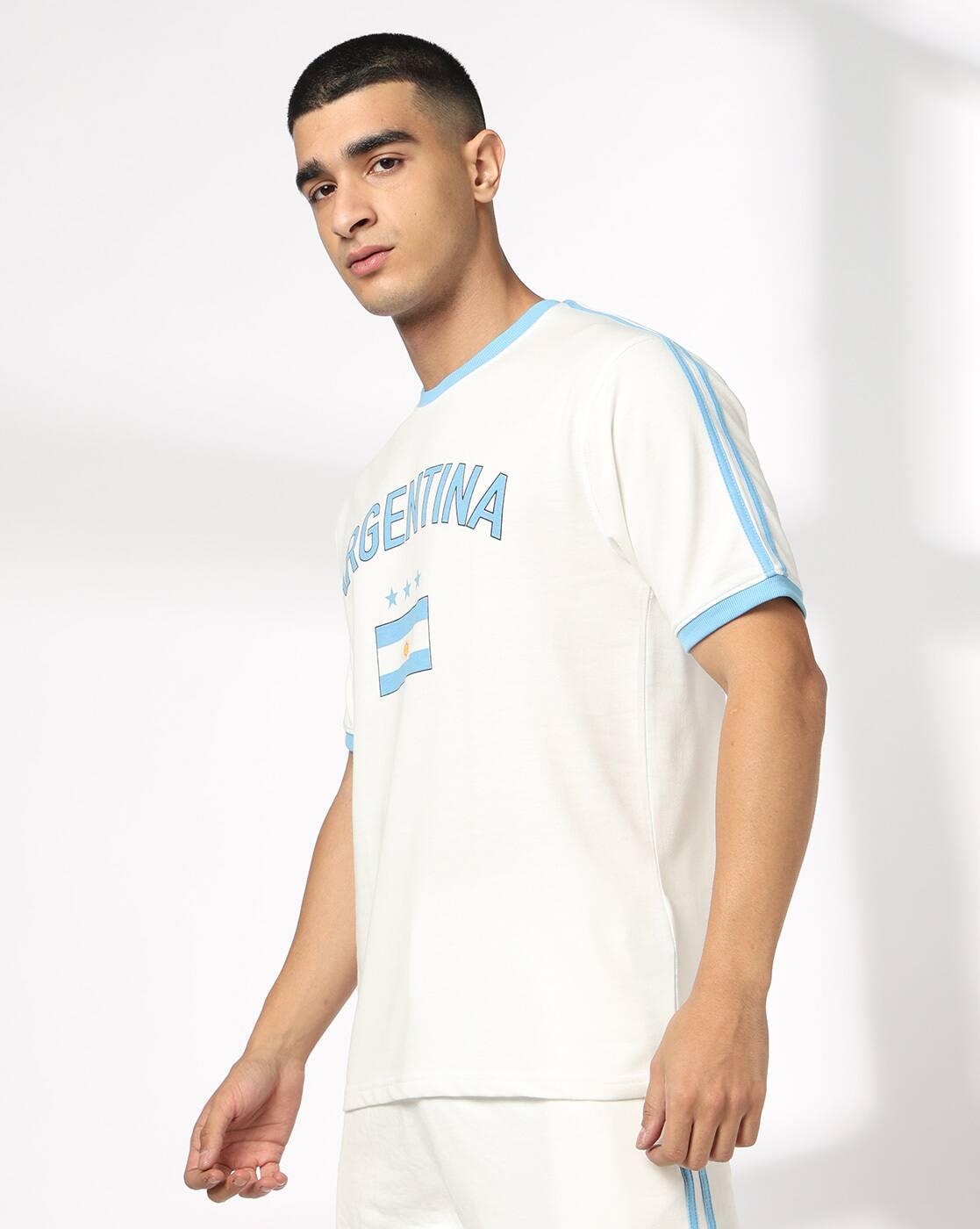Teamspirit | Men Argentina Football Regular Fit Crew-Neck T-Shirt|1