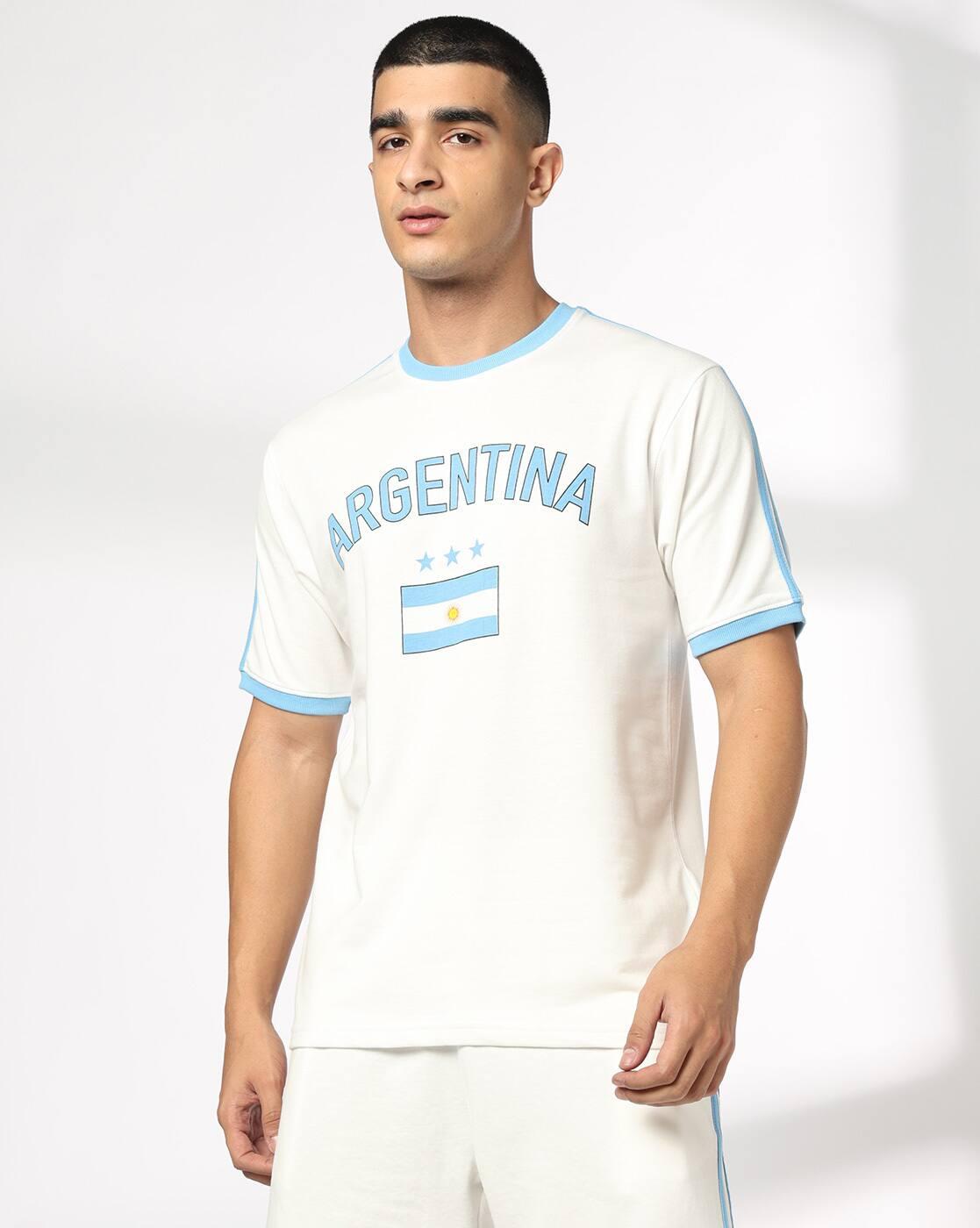 Teamspirit | Men Argentina Football Regular Fit Crew-Neck T-Shirt|3
