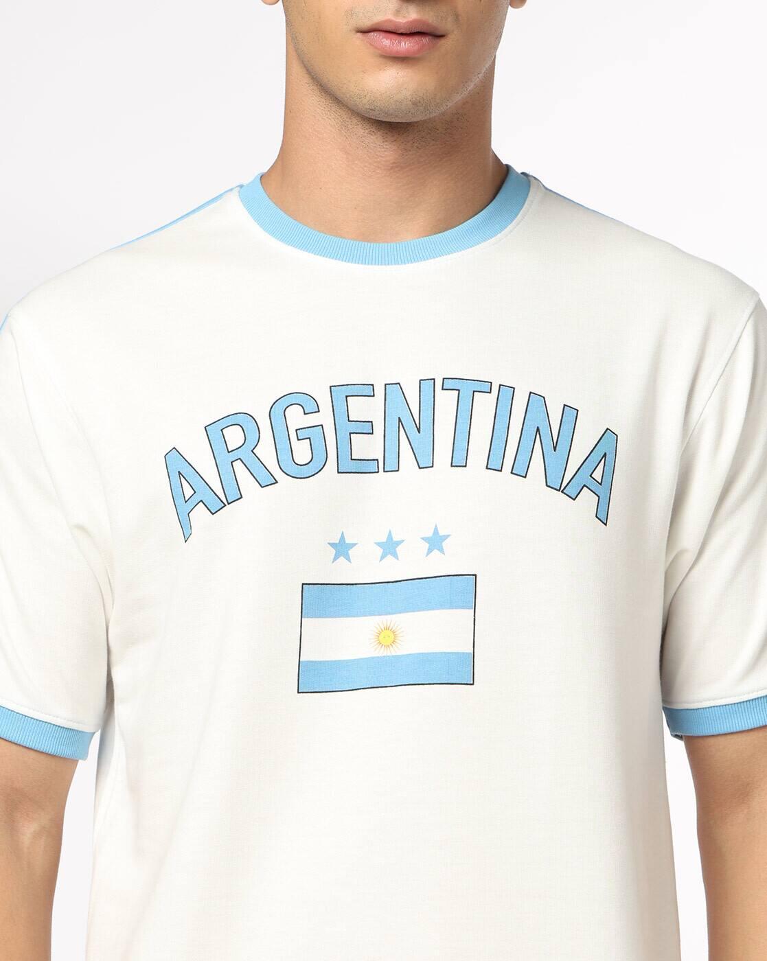Teamspirit | Men Argentina Football Regular Fit Crew-Neck T-Shirt|4