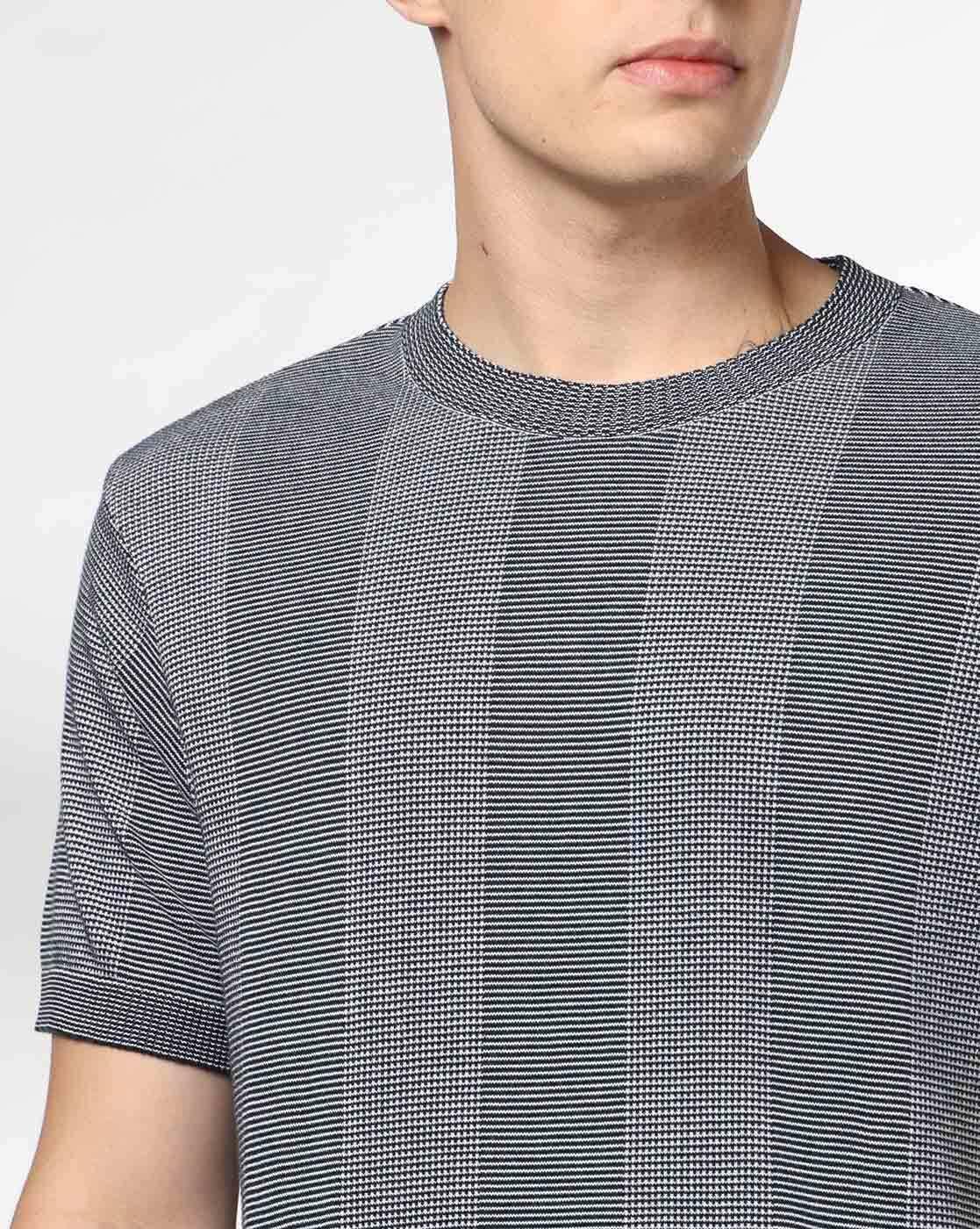 Teamspirit | Men Verti Wide Striped Regular Fit Crew-Neck T-Shirt|3