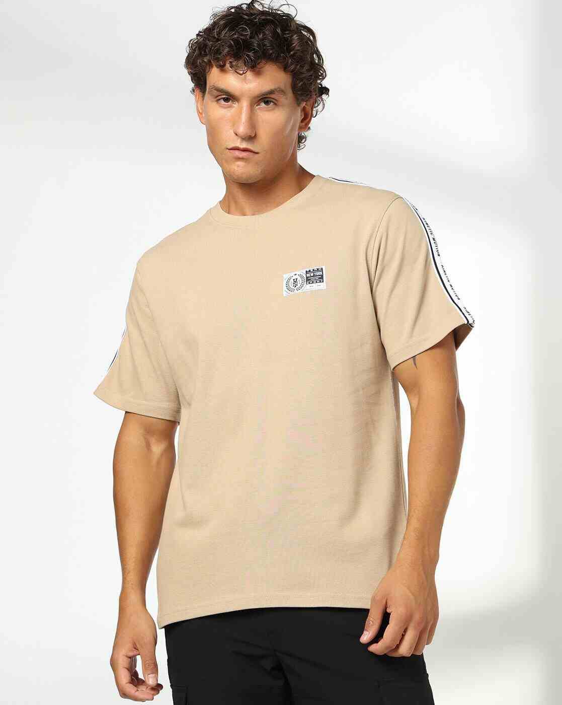 Men Printed Regular Fit Crew-Neck T-Shirt