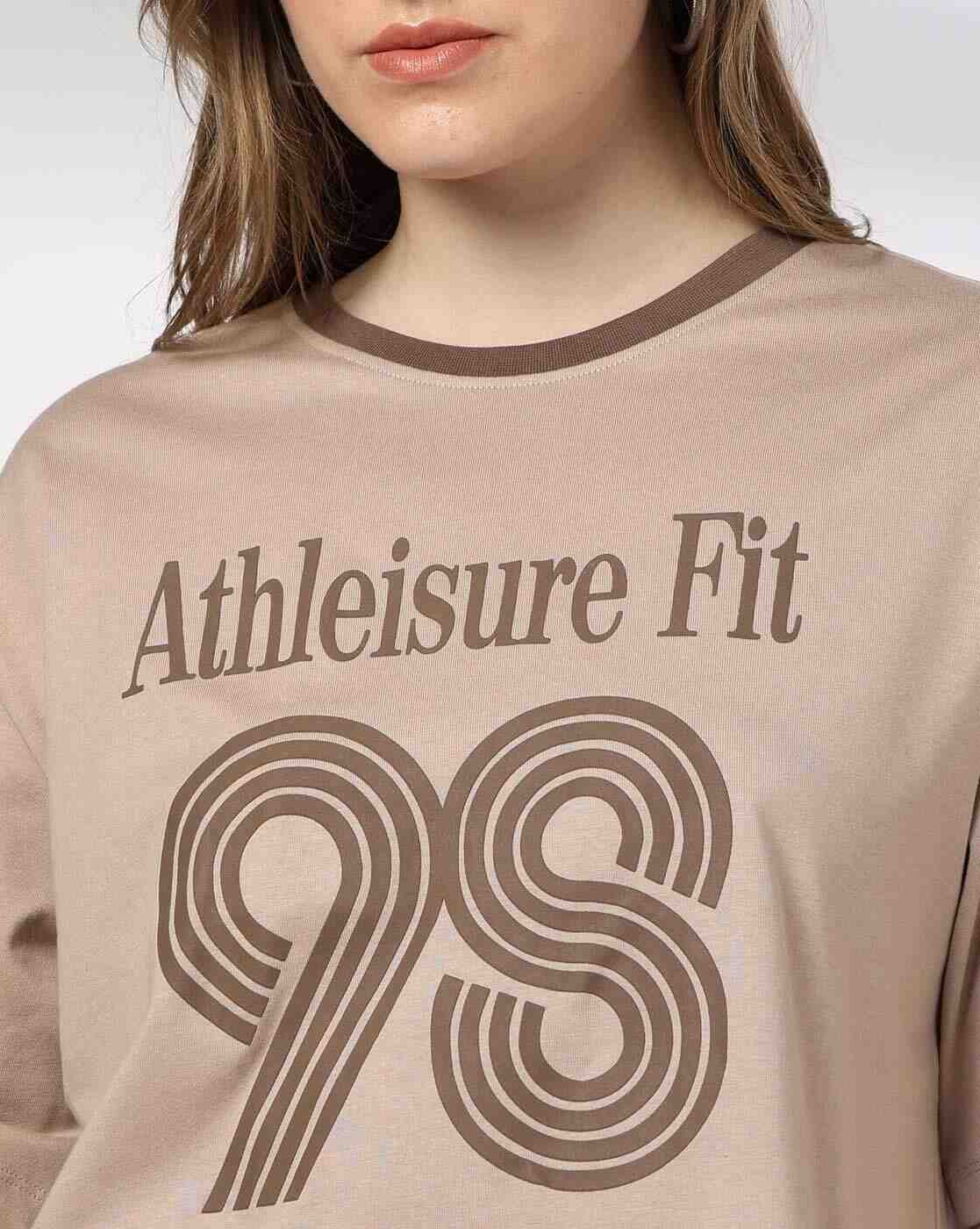 Teamspirit | Women Typographic Print Oversized Fit T-Shirt|3