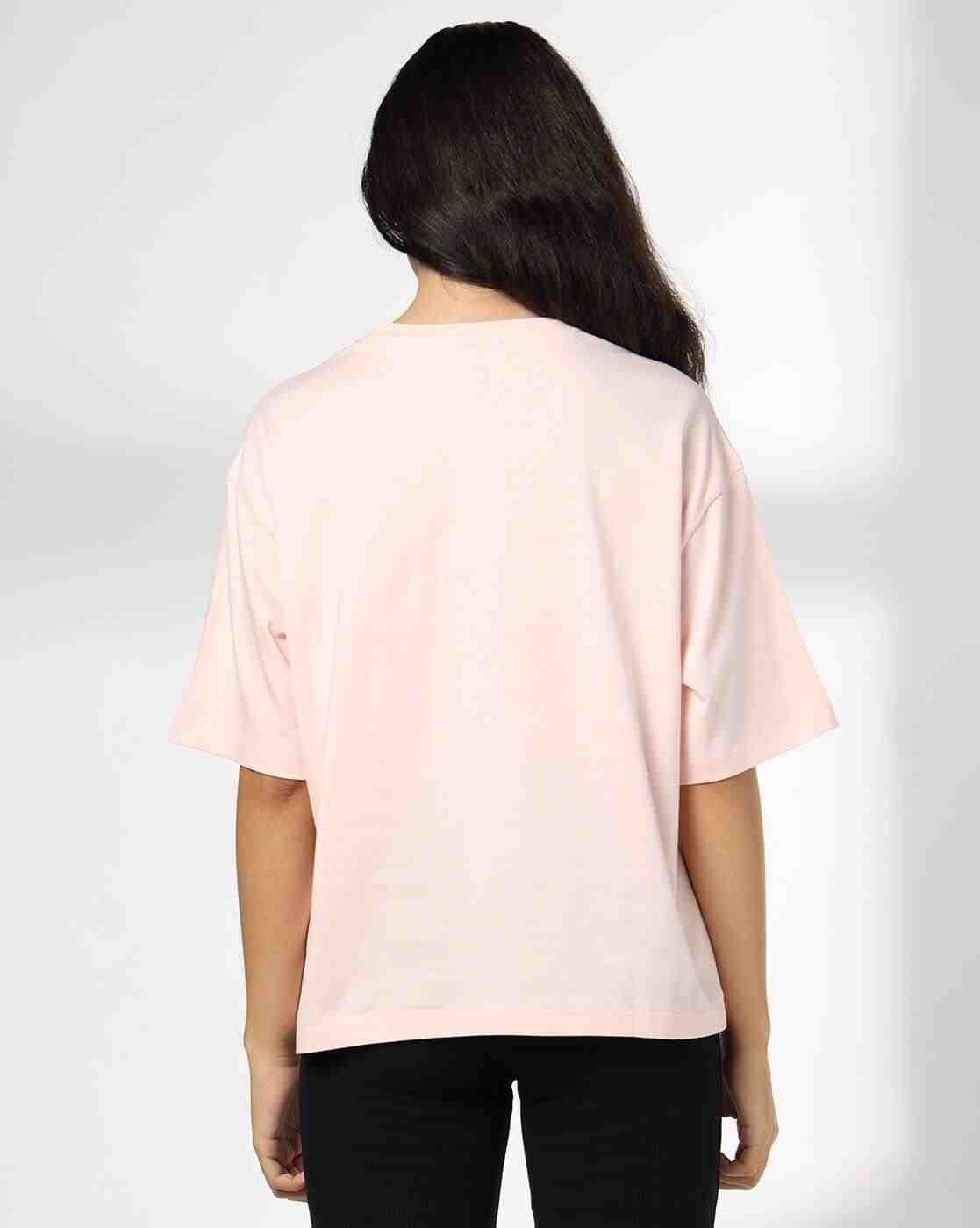 Teamspirit | Women Typographic Print Oversized Fit T-Shirt|2