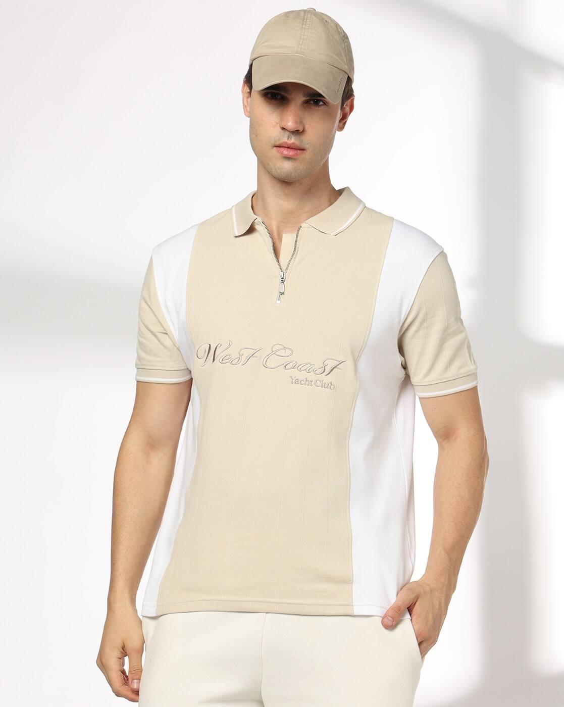 Men Embroidered Regular Fit Polo T-Shirt