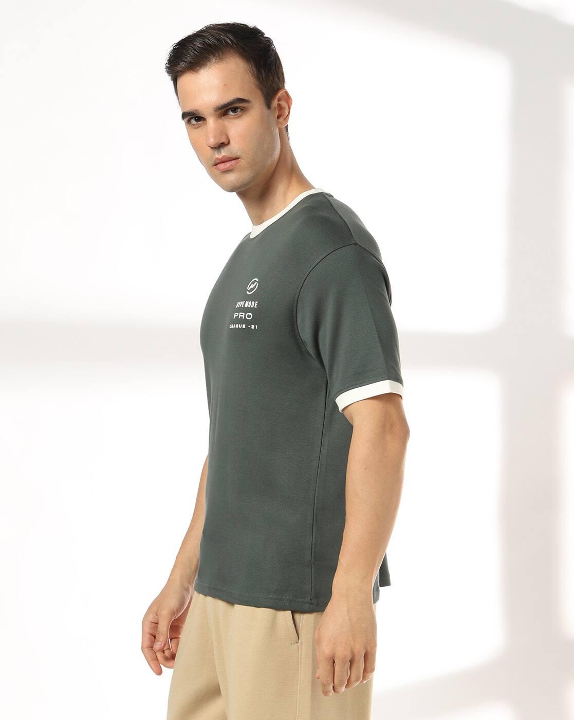 Teamspirit | Men Hype Mode Ringer Regular Fit Crew-Neck T-Shirt|1
