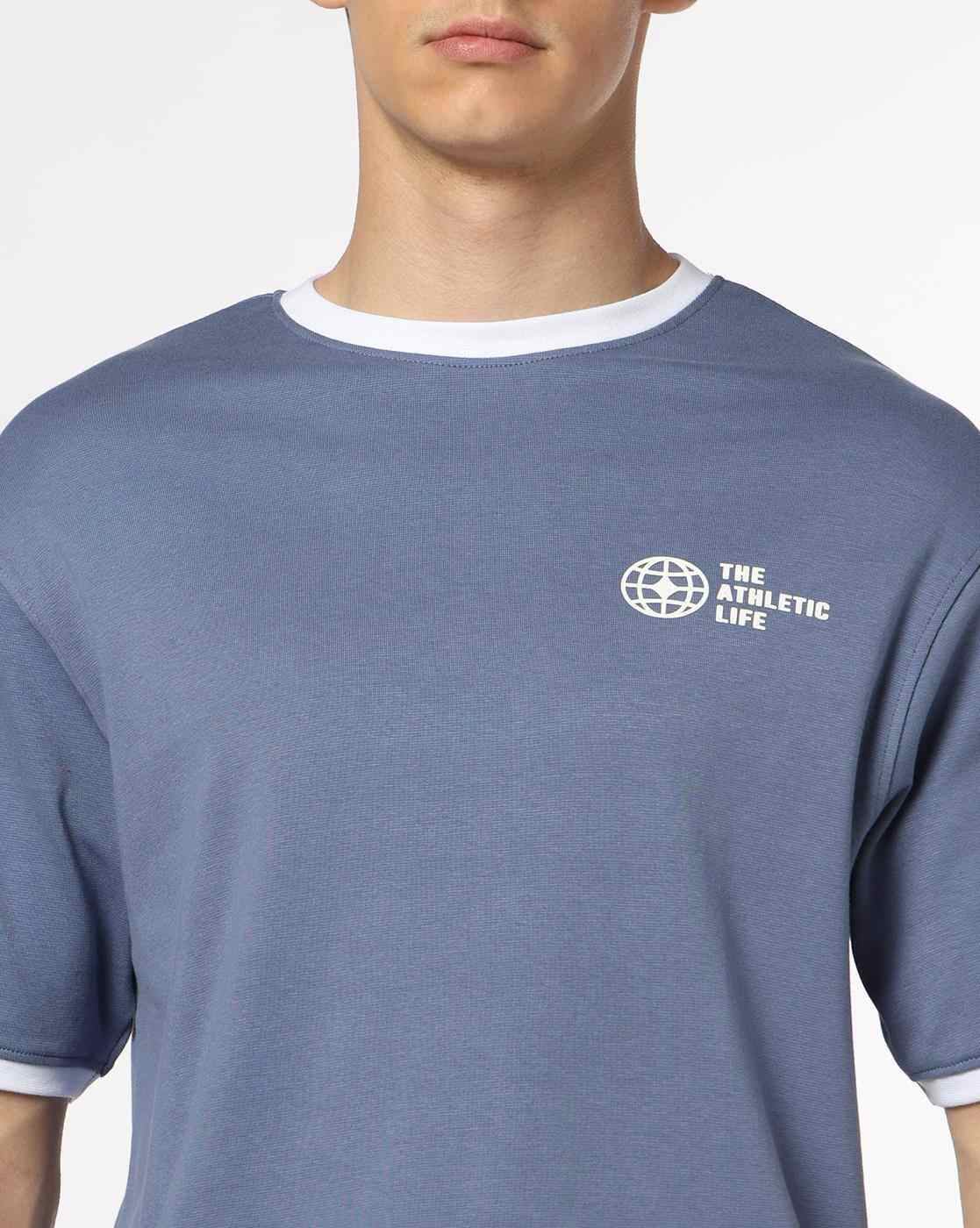 Teamspirit | Men Typographic Print Regular Fit Crew-Neck T-Shirt|3
