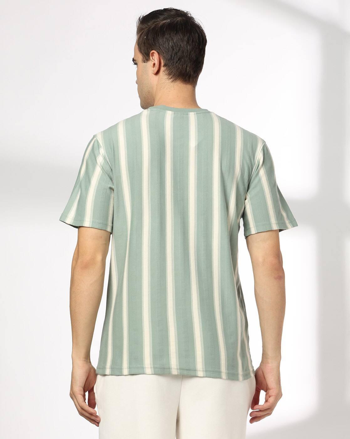 Teamspirit | Men Striped Regular Fit Crew-Neck T-Shirt|2