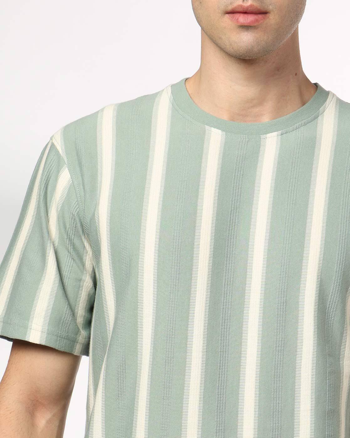 Teamspirit | Men Striped Regular Fit Crew-Neck T-Shirt|3