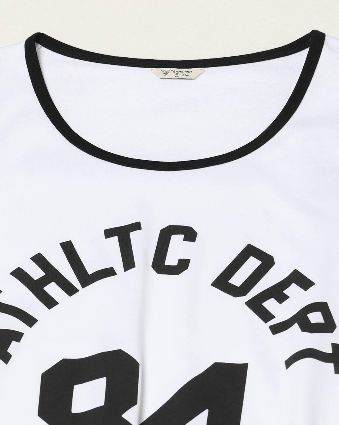 Teamspirit | Men Typographic Print Regular Fit Crew-Neck T-Shirt|4