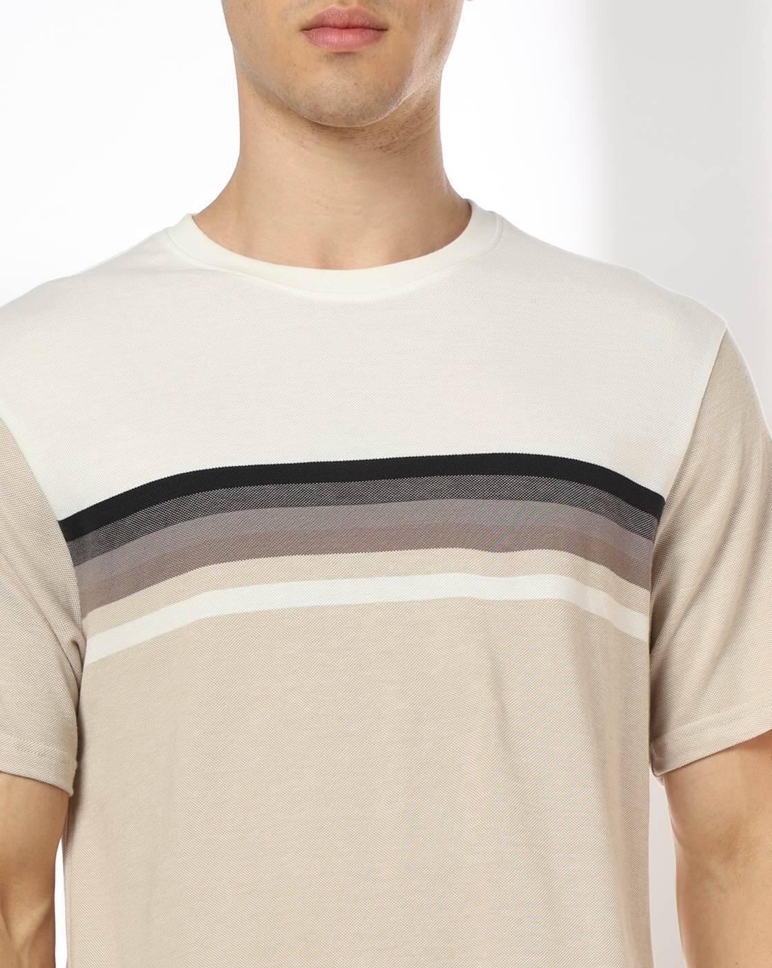 Teamspirit | Men Striped Regular Fit Crew-Neck T-Shirt|3