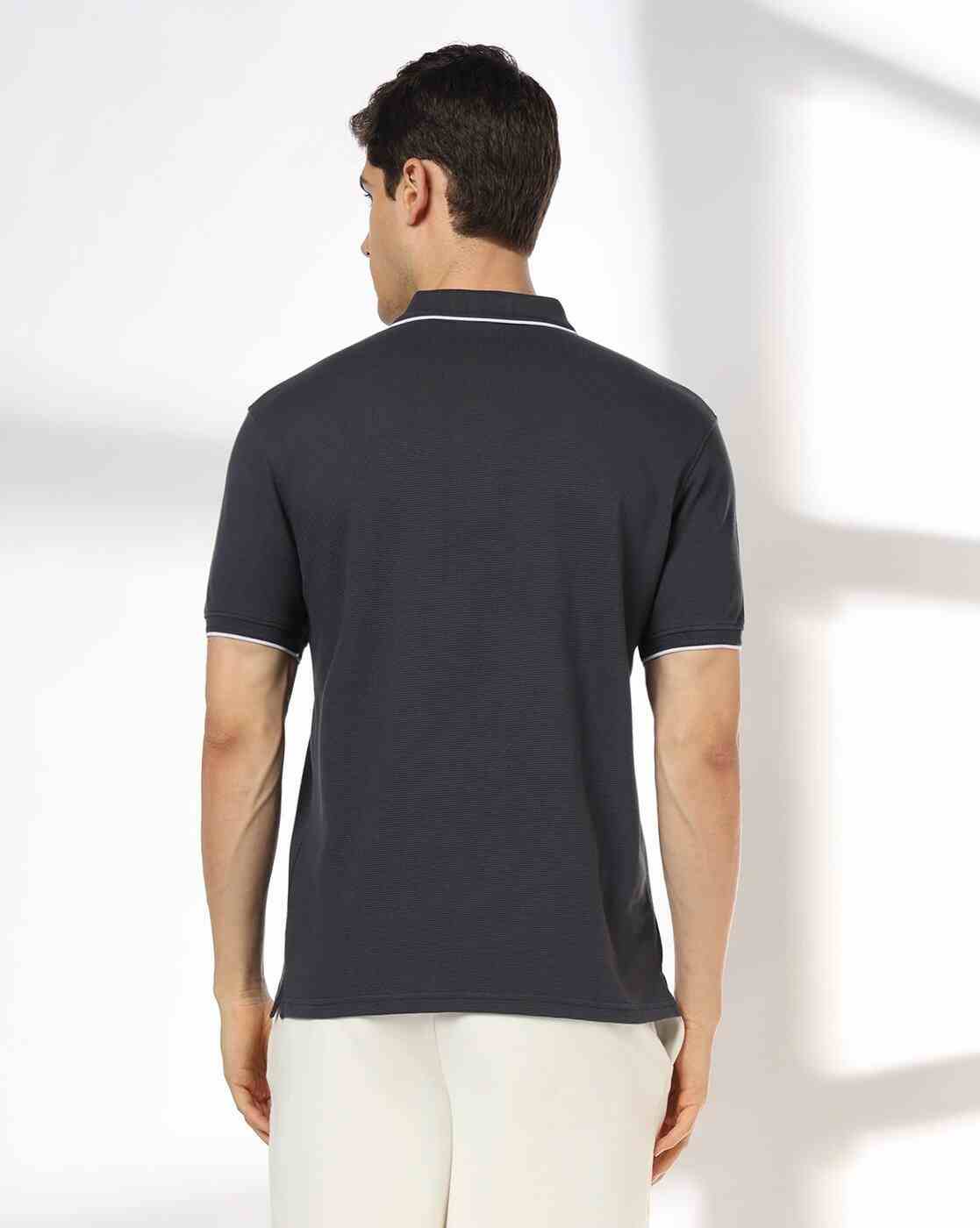 Teamspirit | Men Core Patterned Tipping Collar Polo T-Shirt|2