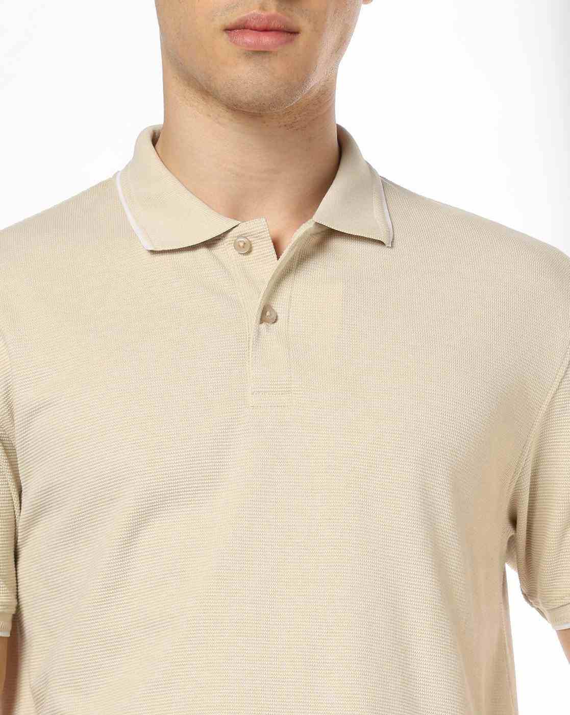 Teamspirit | Men Core Patterned Tipping Collar Polo T-Shirt|3
