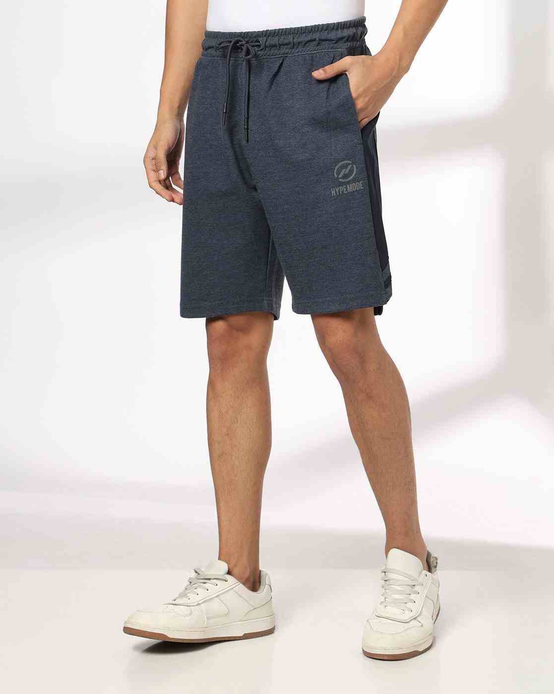 Men Patterned Multi Panel Regular Fit Sport Shorts