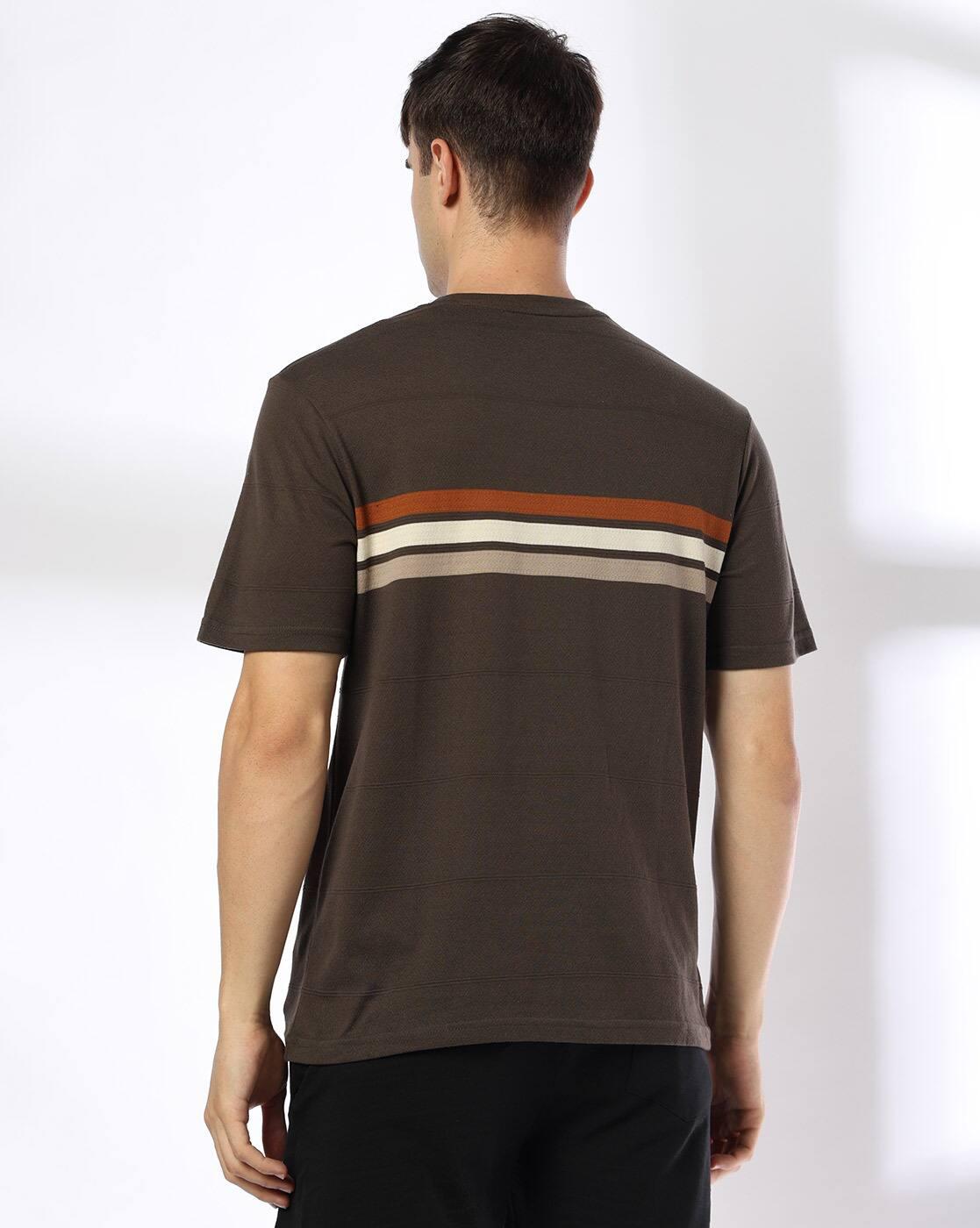 Teamspirit | Men Striped Regular Fit Crew-Neck T-Shirt|2