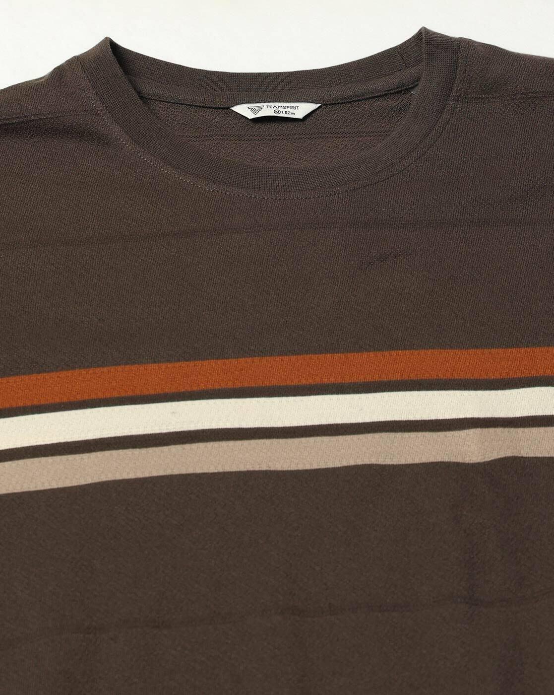 Teamspirit | Men Striped Regular Fit Crew-Neck T-Shirt|4