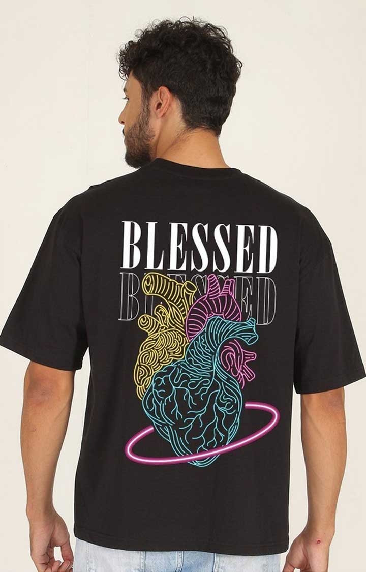 PRONK | Blessed Men's Oversized Printed T-Shirt