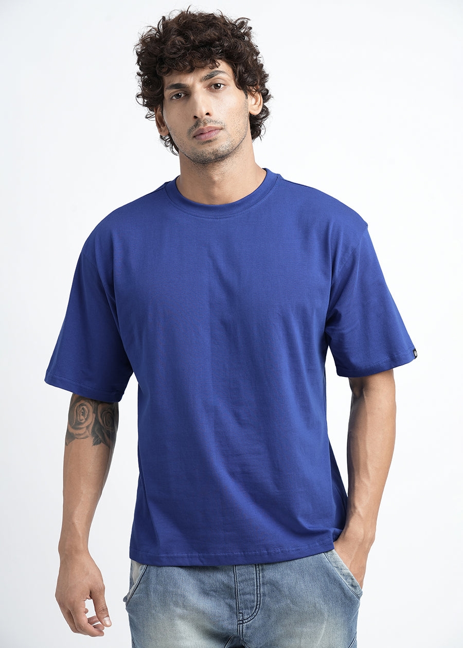 PRONK | Solid Women's Oversized T-Shirt - Blue