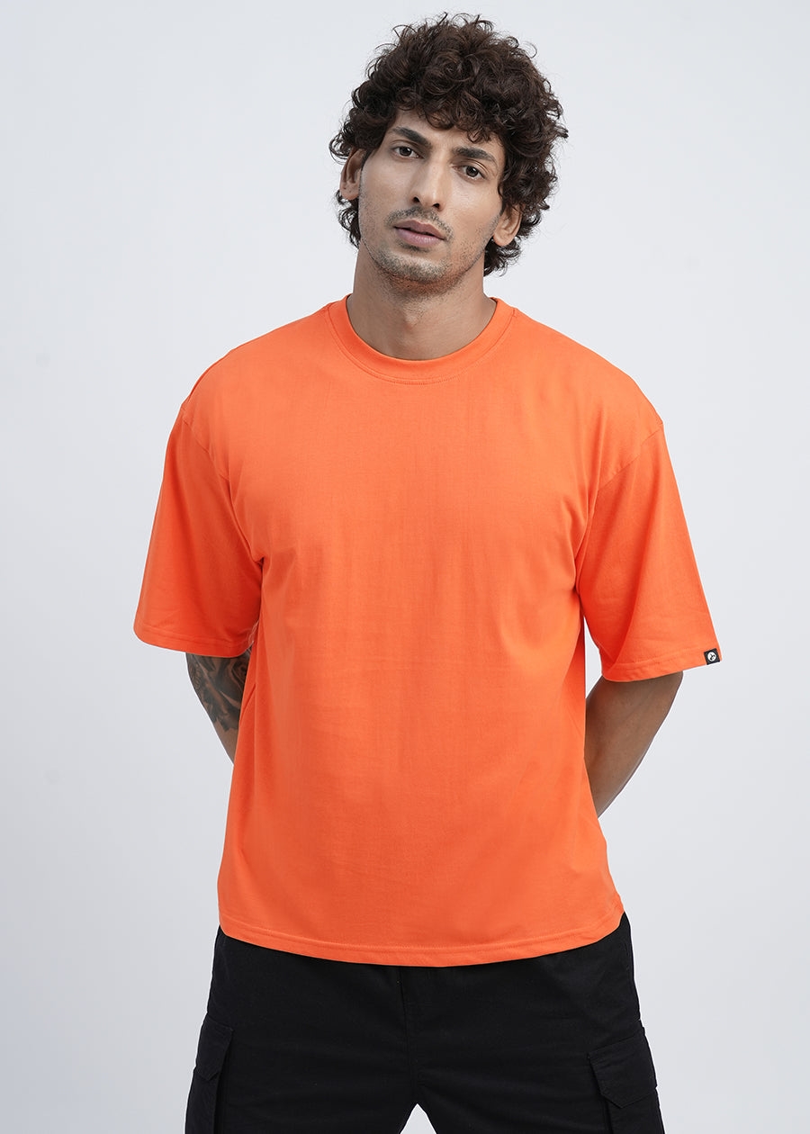 PRONK | Solid Women's Oversized T-Shirt - Orange