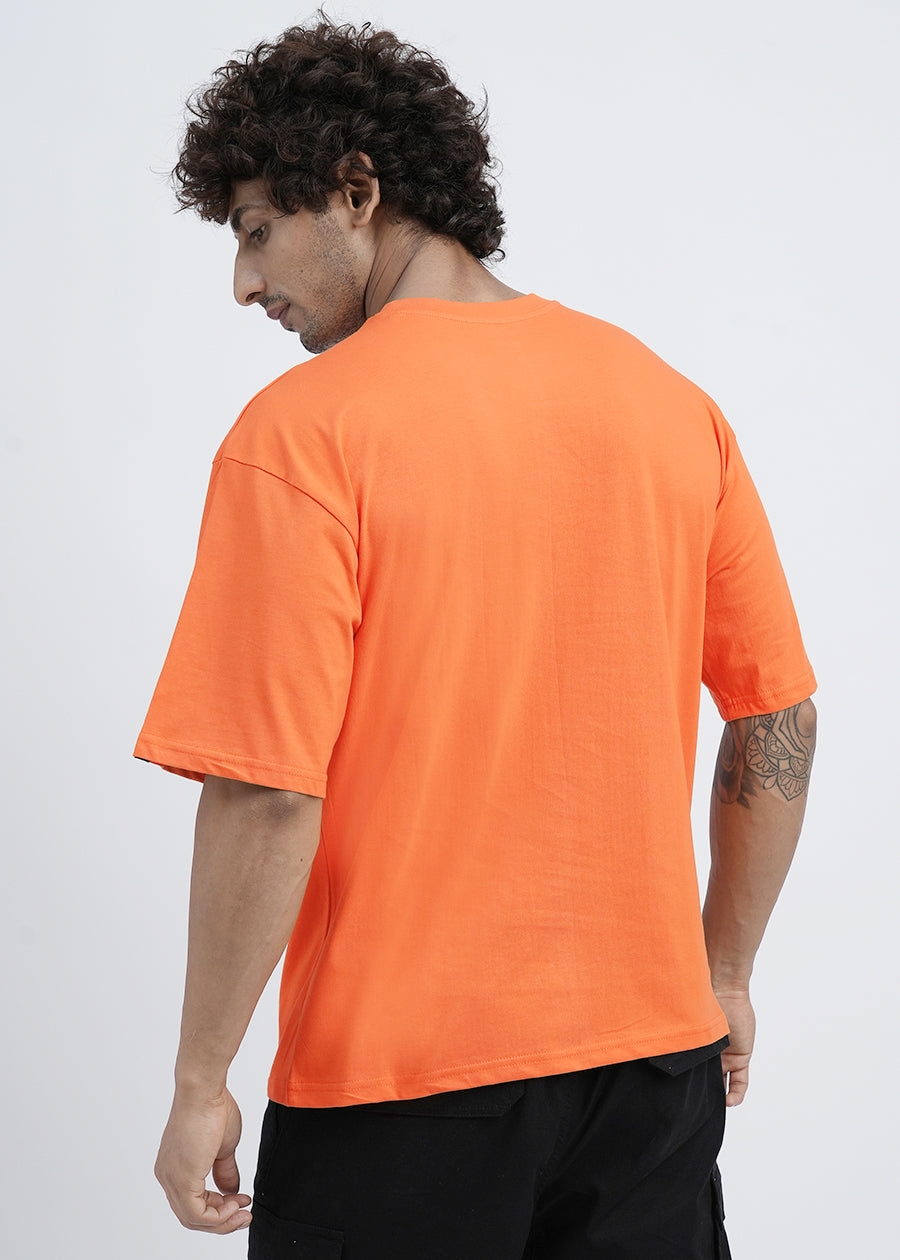 Solid Women's Oversized T-Shirt - Orange
