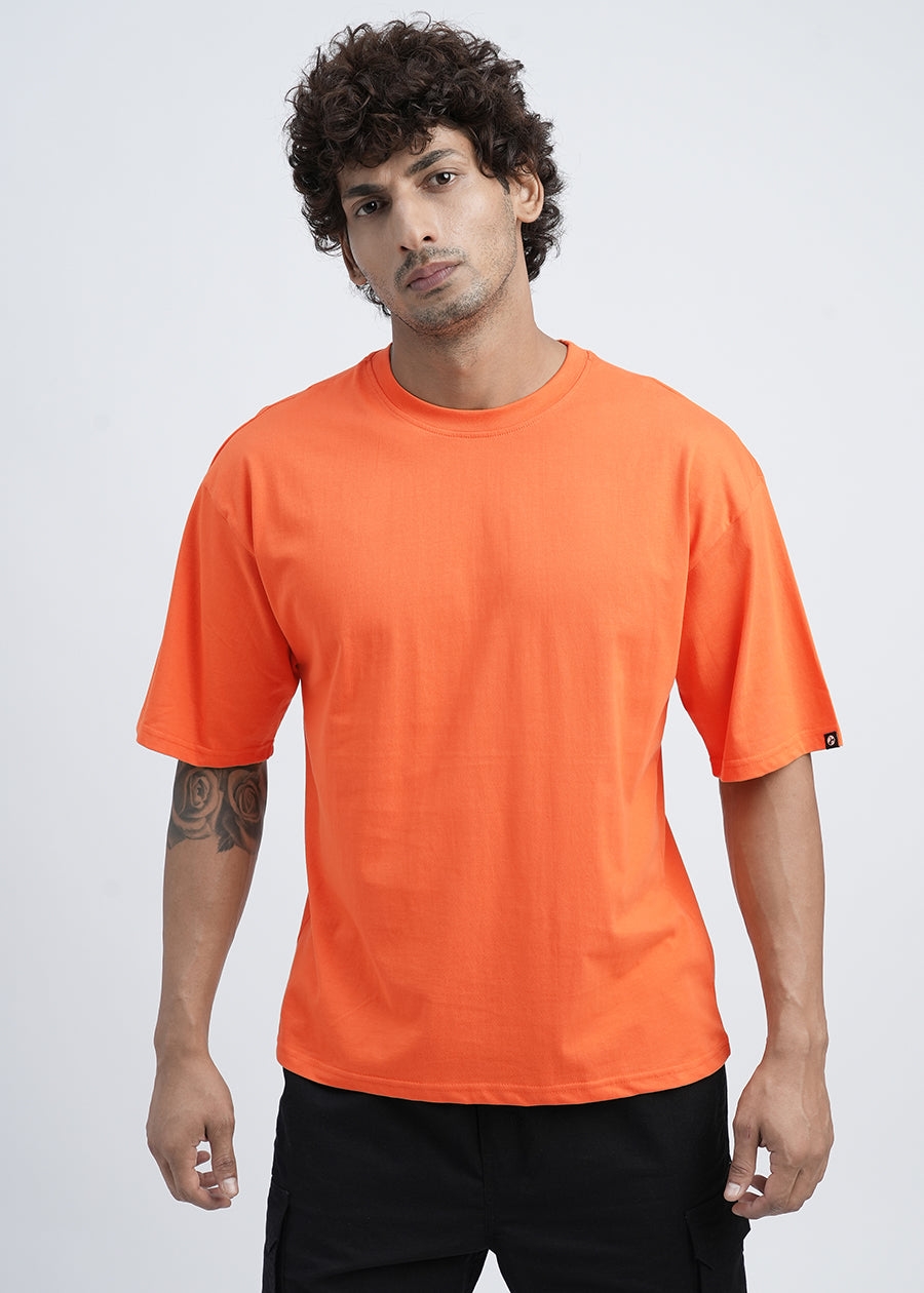 Solid Women's Oversized T-Shirt - Orange