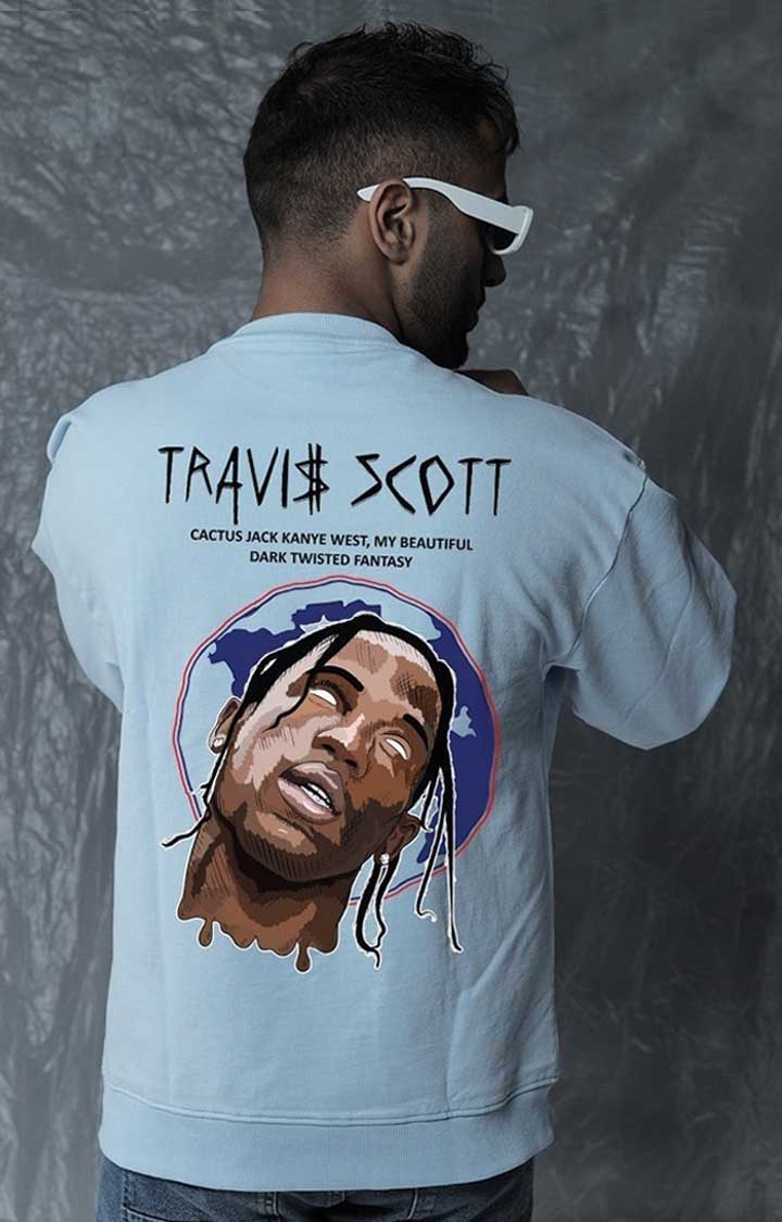 Travis Scott Men's Drop Shoulder Premiun Terry Sweatshirt