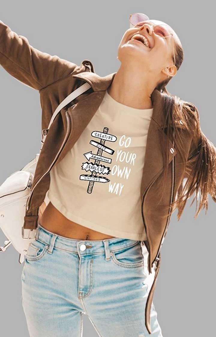 PRONK | Women's Go Your Own Way Crop T-shirt