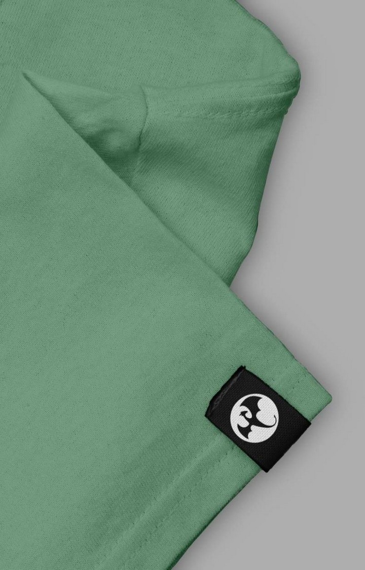 Solid Women's Half Sleeve Crop Top - Mint Green