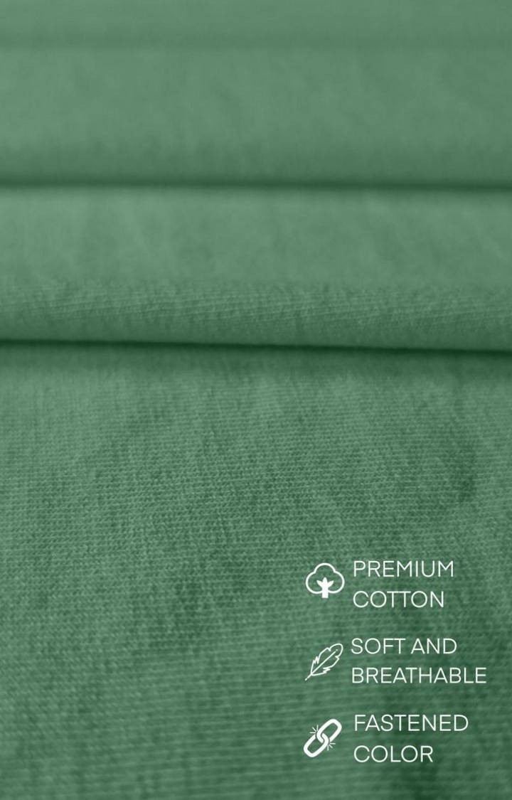 Solid Women's Half Sleeve Crop Top - Mint Green