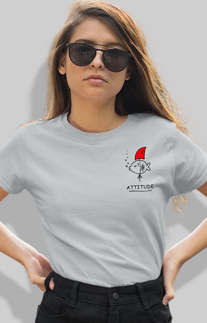Attitude Women's Half Sleeve T Shirt