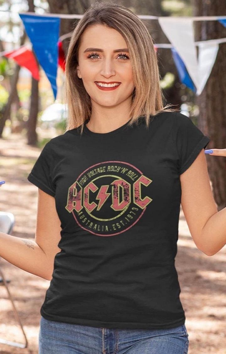 Ac Dc Women's Half Sleeve T Shirt 1