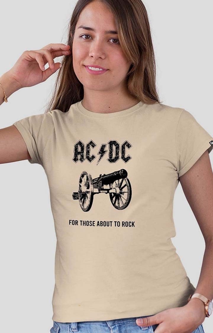 Ac Dc Women's Half Sleeve T Shirt