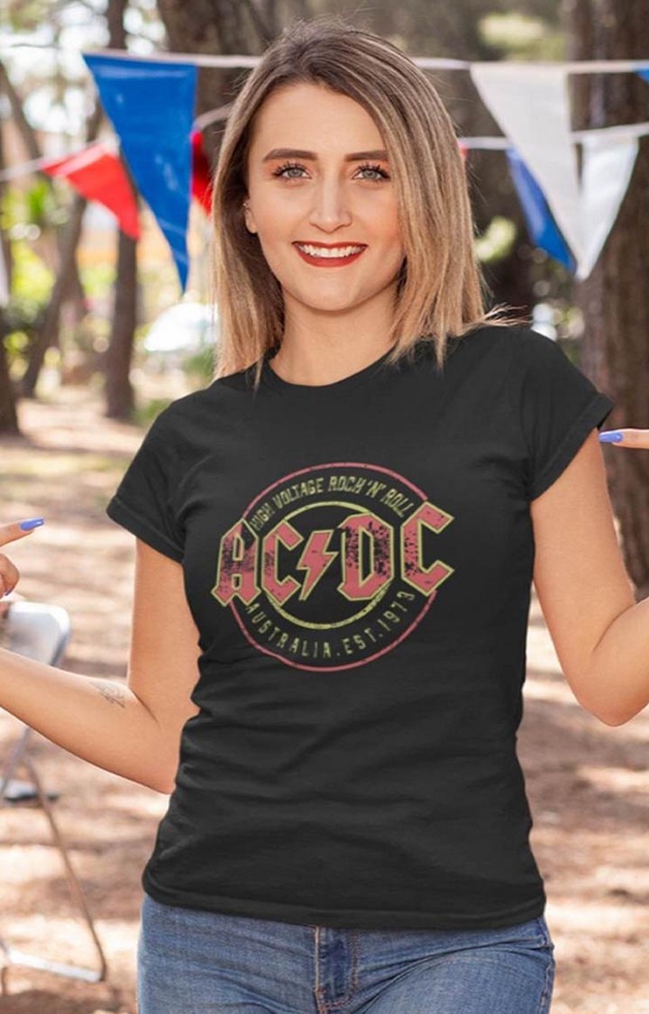 AC-DC Women's Half Sleeve T-Shirt