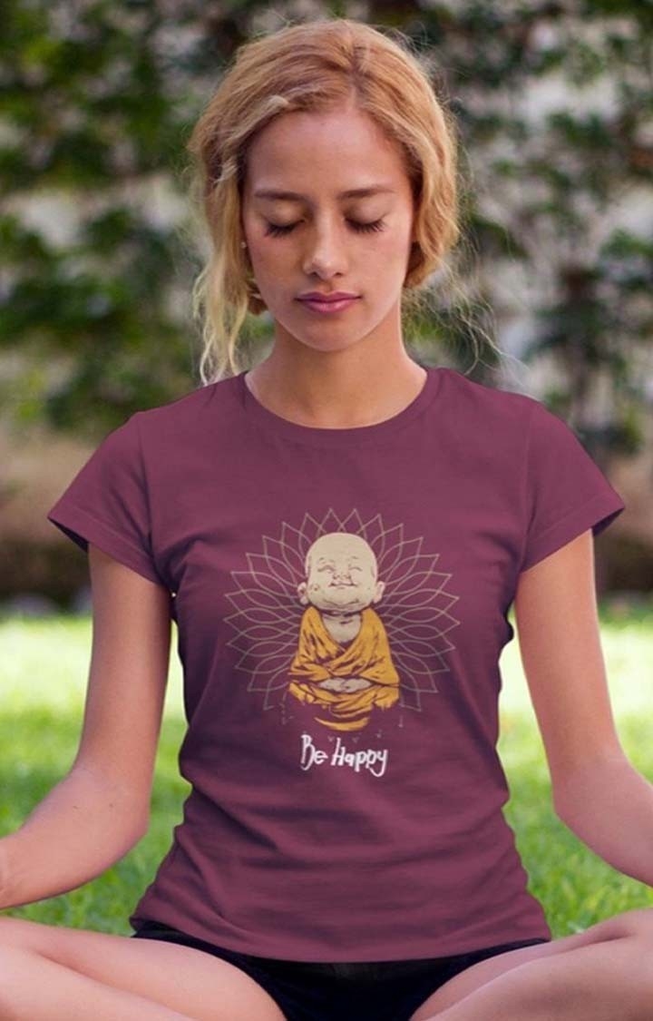 PRONK | Be Happy Women's Half Sleeve T Shirt