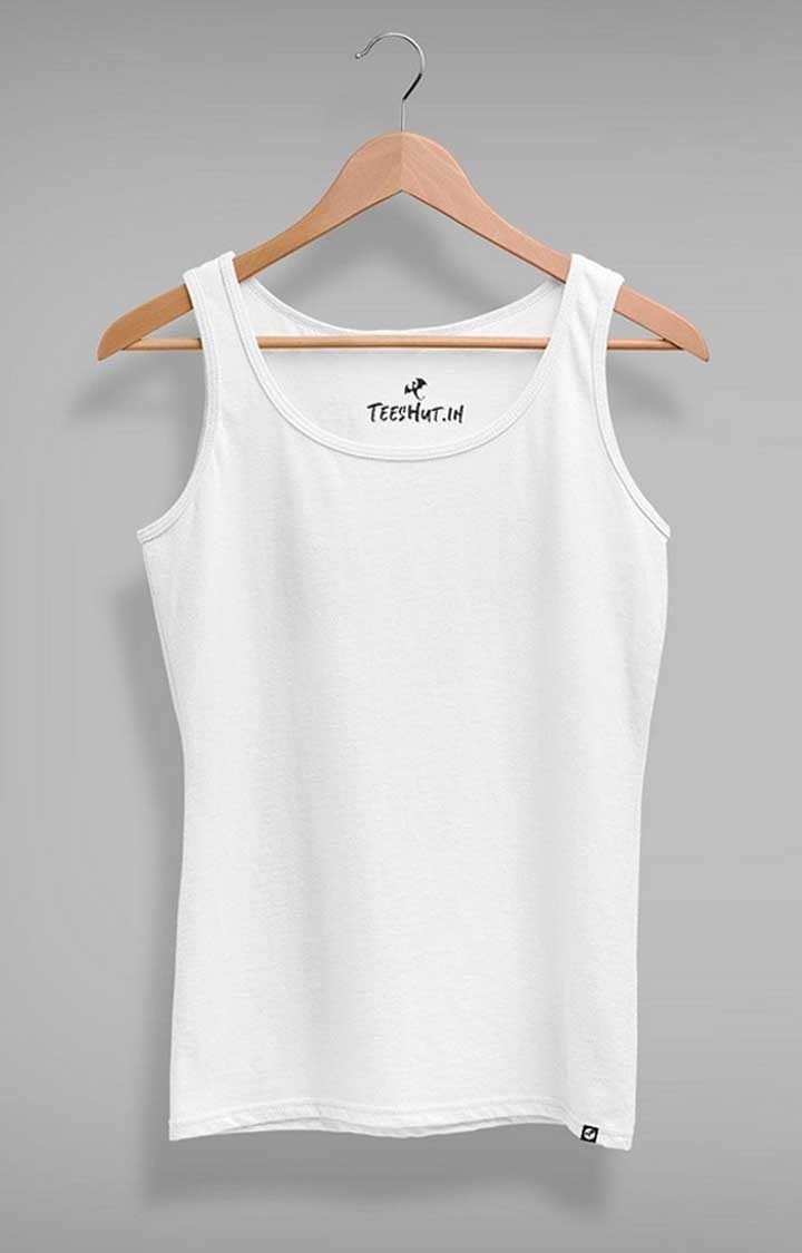 Women's Solid White Tank Top