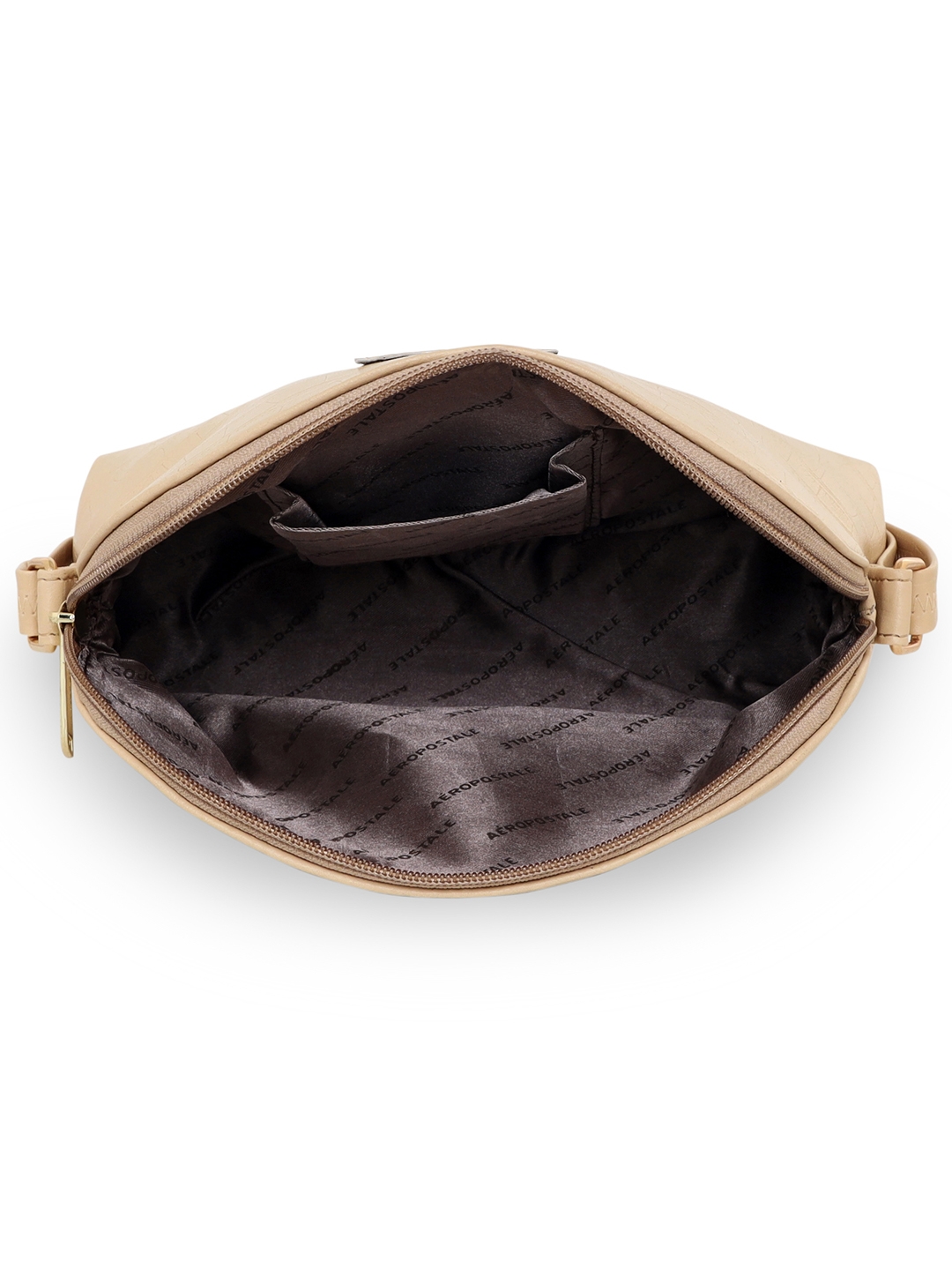 Aeropostale | Aeropostale Textured Kylie PU Sling Bag with non-detachable strap (Cream) 4