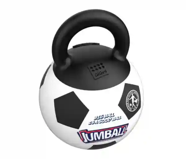 GiGwi Jumball Soccer Ball With Rubber Handle Dog Toy