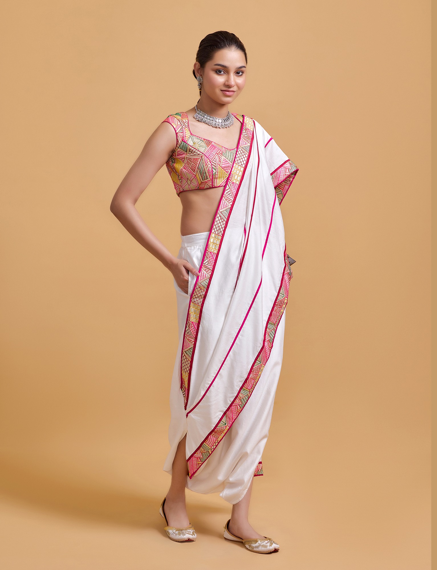 Mithai Offwhite Harem Saree